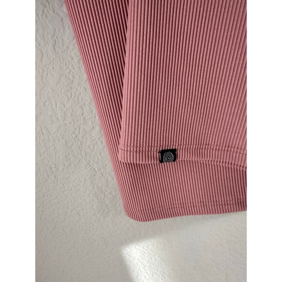 Free People Movement x Onzie Ribbed Slim Flare Leg Dance Leggings Pink Size XS - Picture 7 of 9